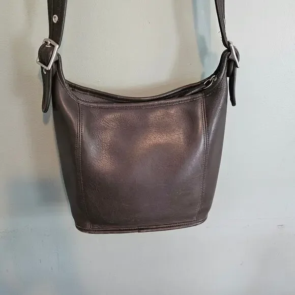 Vintage Coach Slim Duffle Sac Bag 9816 Leather Purse - Picture 4 of 13